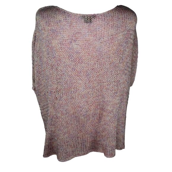 Theory Open Knit boxy blouse lagenlook small beachy coastal spring cotton silk - Picture 3 of 12